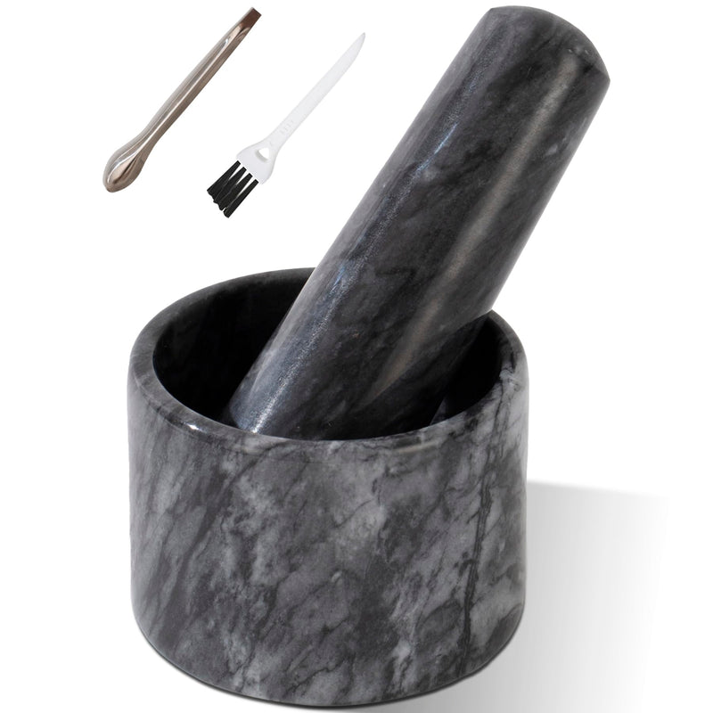 Pill Crusher, 3 inch Pill Crusher Grinder Fine Powder, Large Marble and Pestle Set, Arthritic Hands Pill Grinder