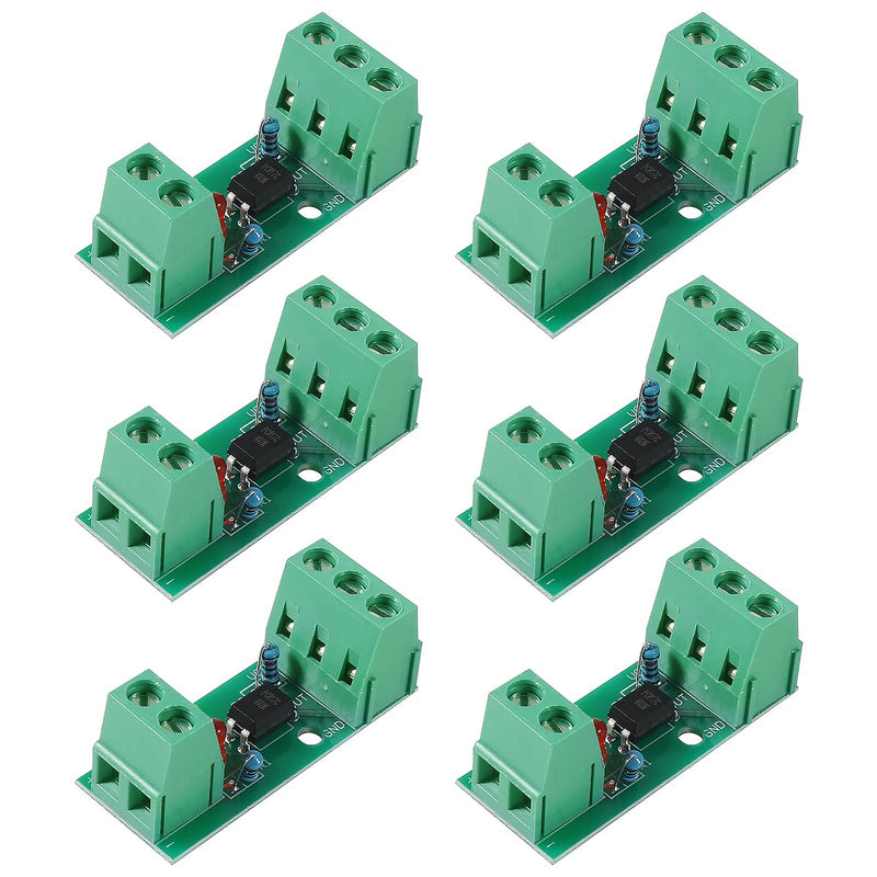 6pcs PC817 1 Channel Optocoupler Isolation Module 1CH Optocoupler PC817 3-5V 12V 24V Photoelectric Isolator PNP NPN Signal Converter Rail Holder PLC Drive Motor Board