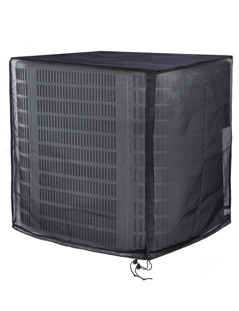 Air Conditioner Cover for Outside Units, Central AC Cover with Full Mesh Breathable, Detachable Oxford Top Cover, All Season Protector for Outdoor Against Leaves, Weeds L (36 x 36 x 40 inches)