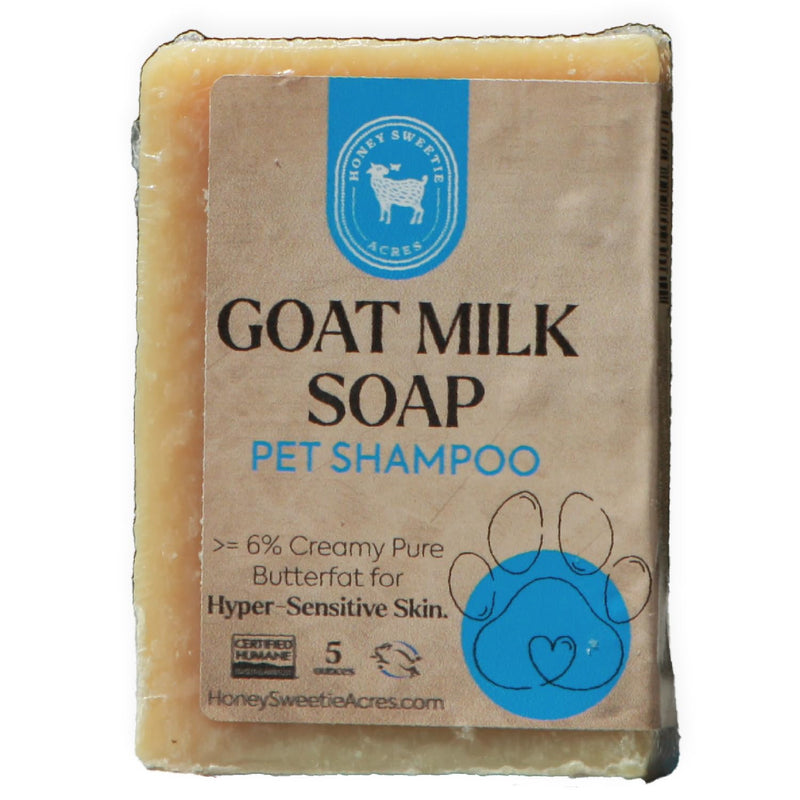 Honey Sweetie Acres 1 Pack All-Natural Pet Shampoo Bar with Fresh Goat Milk - Moisturizing Relief for Dry, Itchy Skin - Leaves A Fresh, Clean Scent - Eliminate Dirty Pet Odor, 5 oz Bar (1 Count) 1 Count - PawsPlanet Australia