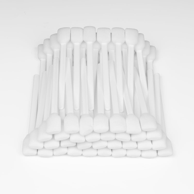 (500 PCS) 5.1" Square Rectangle Foam Cleaning Swab Sticks-White | Cleaning Swab Sticks for Solvent Format Inkjet Printer Roland Optical Equipment White