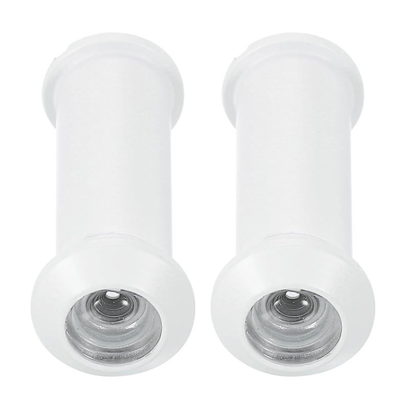 PATIKIL 1/2" Door Viewer Peephole, 2 Pcs Copper Privacy Door Viewer for Security, 220-degree Fits 1-3/8inch to 2-3/8inch Door Peep Hole with Privacy Cover for Home Office Hotel, White