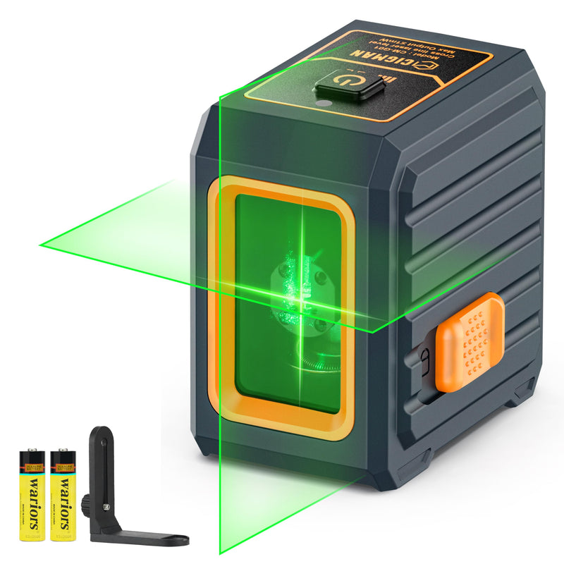 Laser Level, CIGMAN Self-Leveling - 100 feet, Compact 6.4 oz, Perfect for Pictures Hanging, Floor Tile, Ideal for DIY Projects and Home Renovation, L-Magnetic Bracket, Battery Included Cross Line Laser Level