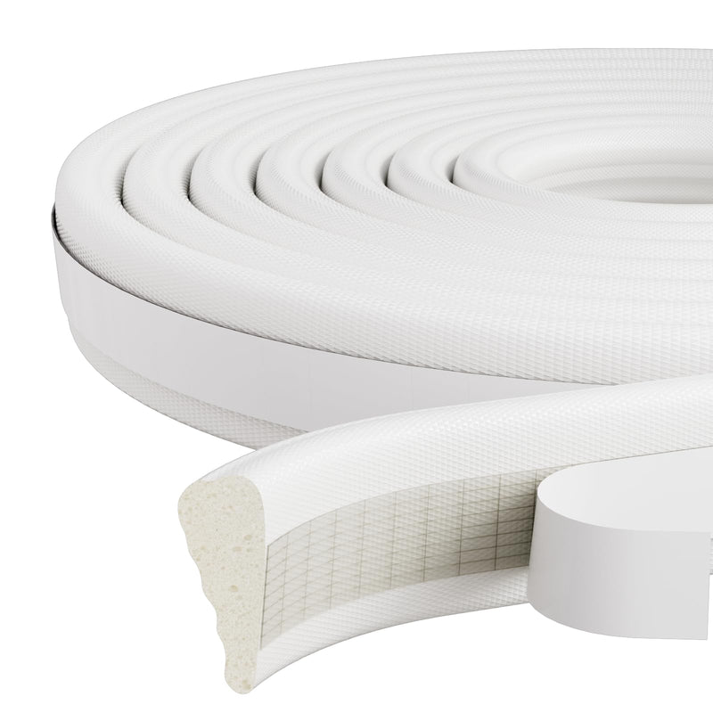 9.8 Ft Window Weather Stripping Door Seal Strip,SelfAdhesive Foam Weather Strip for Window Insulation,Soundproofing Weatherstripping for Door Frame Gap Filler,Wedge Window Sealer Tape for Winter,White 9.8 FT White