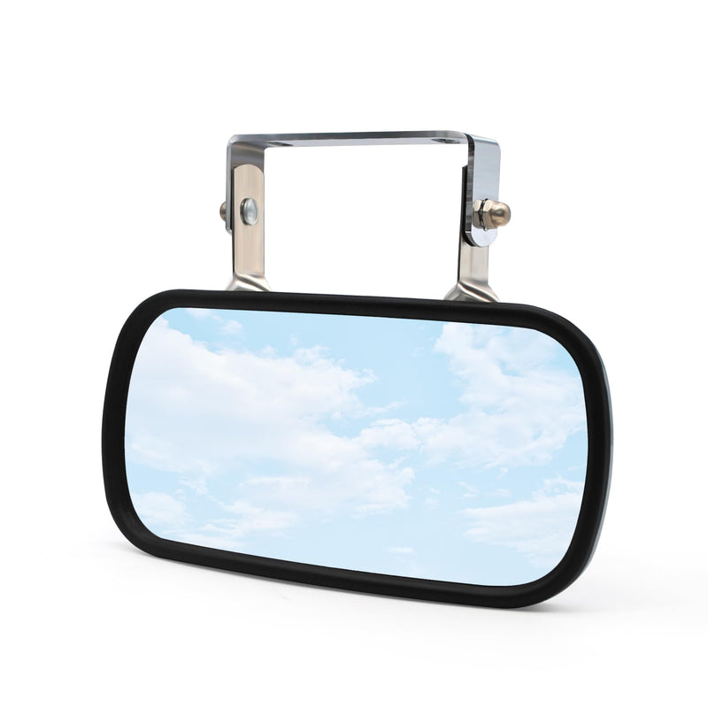 TOEMIRR Convex Mirror Stainless Steel Rectangular fit for Multiple Scenarios, Tractors Forklifts Trucks Boats Cars Improve Visibility Universal U-Bracket
