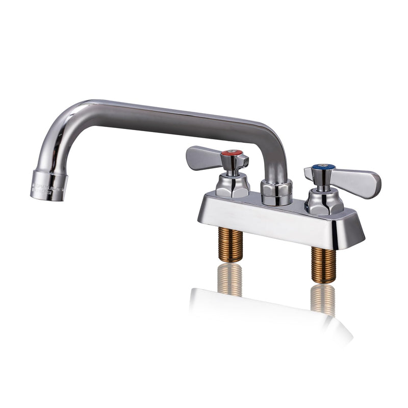 4" Center Deck Mount Utility Laundry Sink Faucet - 10" Swivel Spout 4" Center 10" Swivel Spout