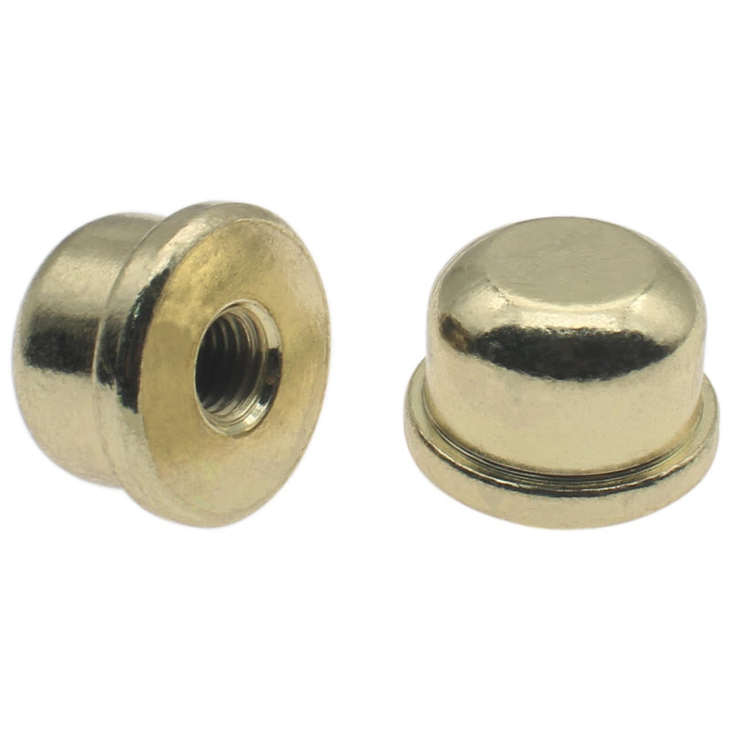 2 Pcs Solid Lamp Finials Caps 1/4-27 Lamp Finial Knob Lamp Accessories Tapped of Tops for Lamp Shade Holder Harp (Gold) Gold