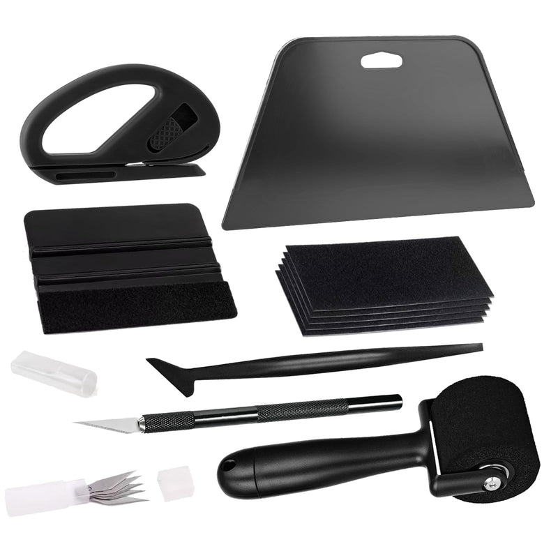 EHDIS Wallpaper Smoothing Tool Kit with Sponge Seam Roller, Vinyl Squeegee,Cutting Tool for Peel and Stick on Contact Paper,Window Tint Film,Decal,Graphics Installation