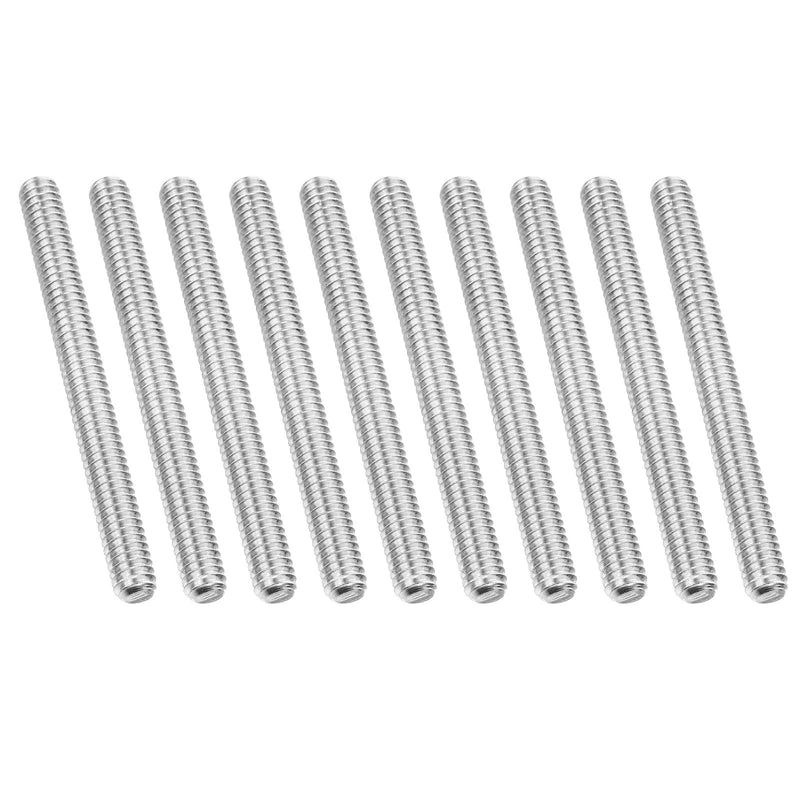 PATIKIL 1/4"-20 UNC 304 Stainless Steel Fully Threaded Rod, 10Pcs 2.8" Length Long Threaded Screw Right Hand Threads All Threaded Rod Studs for Anchoring Bolt, Clamps, Hangers and U-Bolts 1/4"-20 x 2.8"
