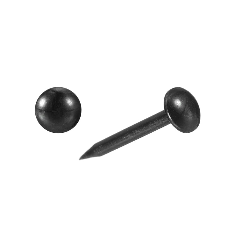 uxcell Upholstery Tacks Nail Pins Furniture, 50Pcs 5x17mm Thumb Tack Pins Assortment Kit Carbon Steel for Home Sofa DIY Decorative Nail Heads Nails, Black 50