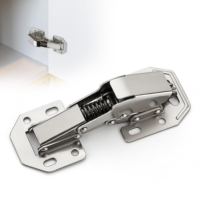 Ravinte 2 Pack Hidden Hinges Soft Close Surface Mount Kitchen Cabinet Hinges, No Pre-drilled for Kitchen Cupboard
