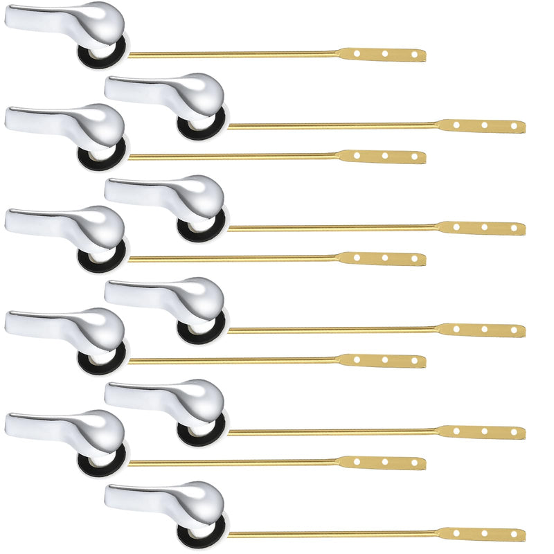 12 Pcs Toilet Handle Lever Flush Replacement Universal Brass Toilet Flush Handle Toilet Tank Trip Lever Bulk for Most Front Mount Toilet