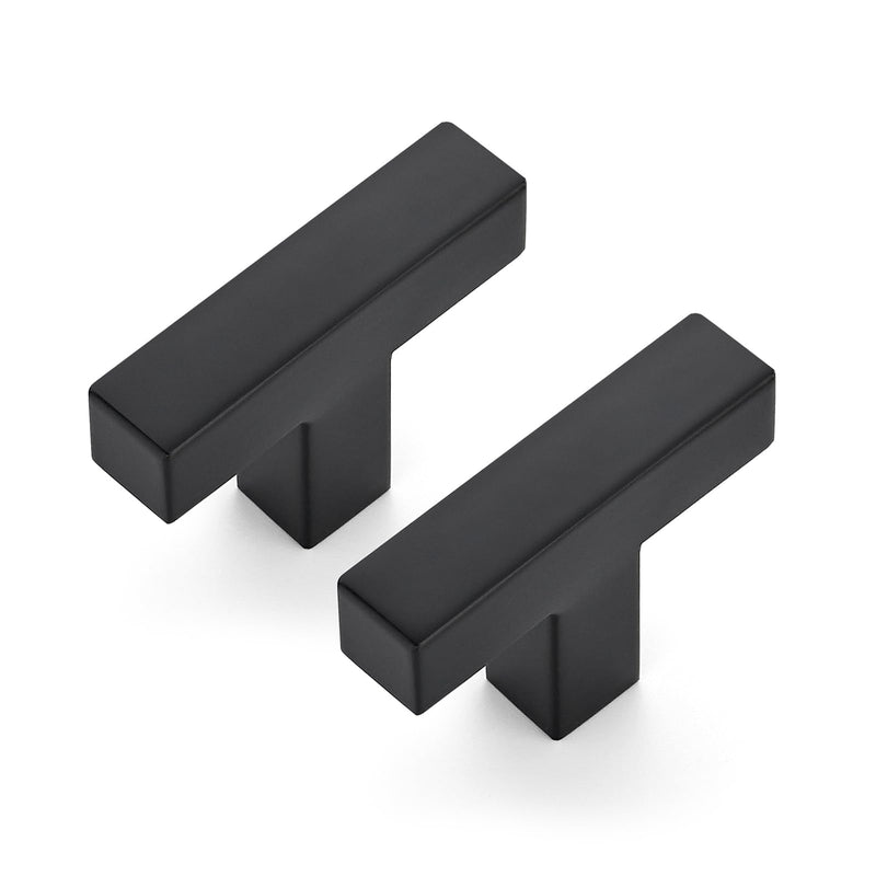 JOY DECOR Cabinet Knobs, Black Cabinet Handles, 2 Pack Kitchen Cabinet Knobs 2 Inch, Single Hole Drawer Knobs for Dresser Drawers