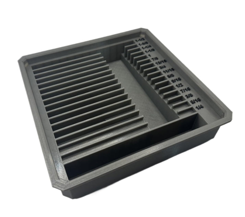 GarageInOrder 3d Printed Insert for Milwaukee Packout and Diablo SPEEDemon Spade Bits (Industrial Gray) Industrial Gray