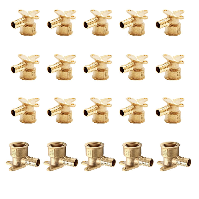 20Pack Seelink 1/2" PEX x 1/2" Female NPT Drop Ear Elbow(PEX1807159-20) 20 1/2"x1/2"