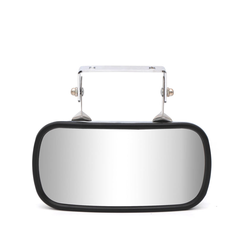 BOOLEE Convex Mirror Stainless Steel Rectangular U-Bracket for Cars Trucks Boats Tractors Forklifts Improves Visibility Rear view and Side Mirror Universal Screw Fixed