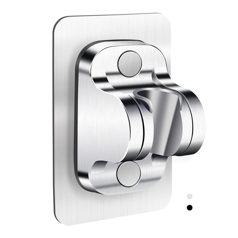 Shower Head Holder Replacement - Strong Adhesive Adjustable Handheld Shower Wand Holder Wall Mount Shower Bracket,No Drilling and Waterproof Shower Hose Holder for Shower Bathroom,Silver Silver-1