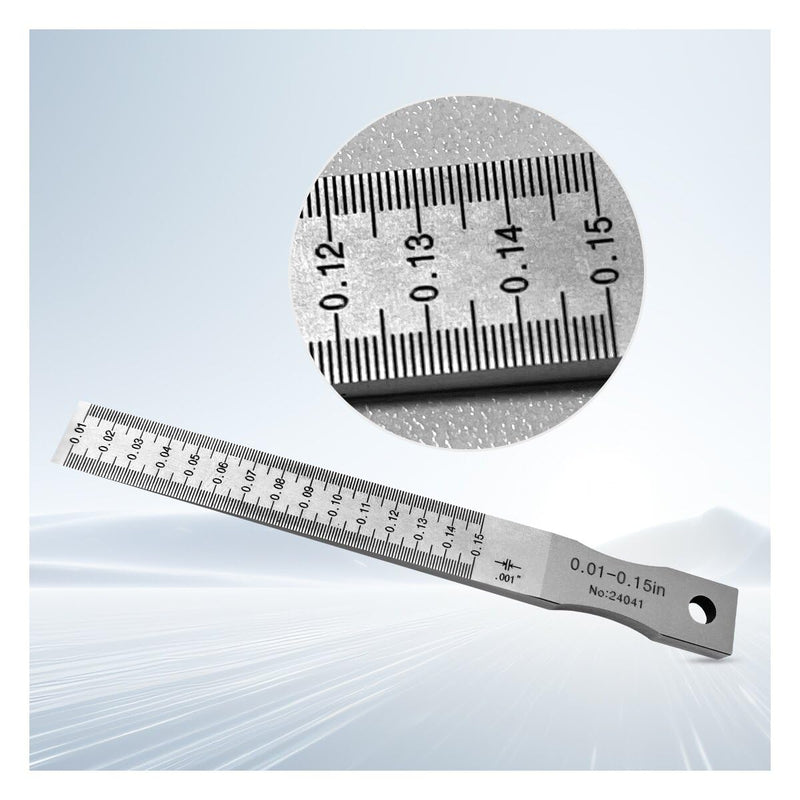 Taper Gap Gauge, Wedge Feeler Wedge Gauge Gage Gap Hole Measure Tool,Inch Unit 0.01"-0.15"(Graduation 0.001")