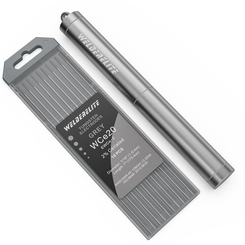 1/16" Gray Tungsten Electrode with Gray Tungsten Rod Storage Container 1/16"