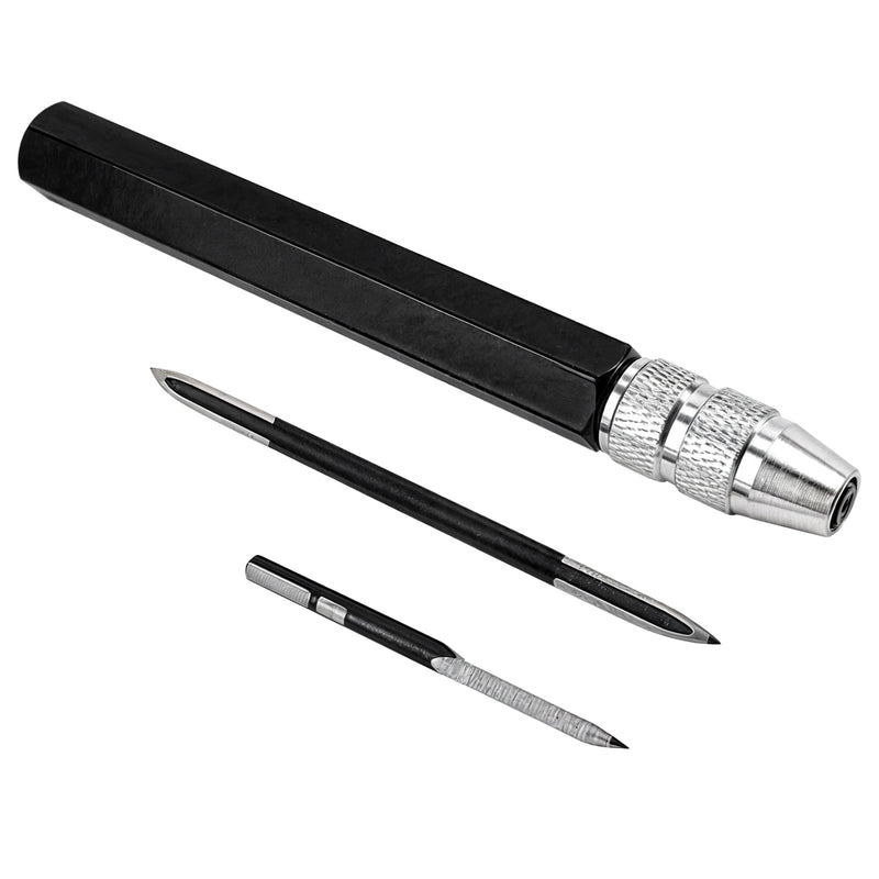 3PCS/Set Scraper Deburring Tool Adjustable Trimming Blade Triangular Trimmer Pencil Steel Cutter Reamer For Fabrication Reaming Removal Plastic Metal Aluminum Pipe Resin 3D Printing Printer Kit Crafts
