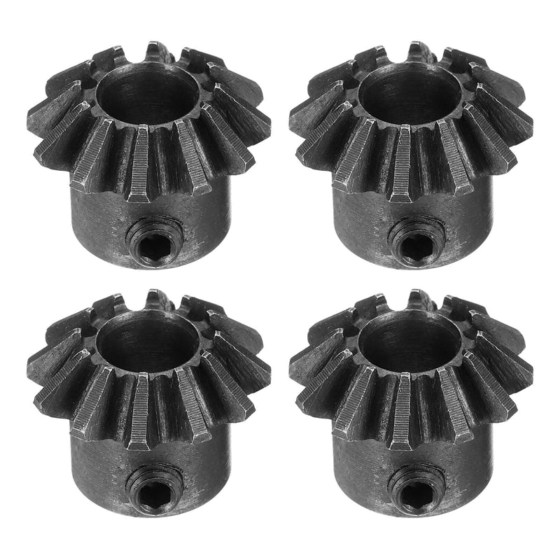 uxcell 4pcs Bevel Gear 1.5 Module 1:1 Reduction Rate 12T 8mm Hole Dia Bevel Pinion Gear Brass, 90 Degree Steering Gear for Hardware Mechanical Rotation