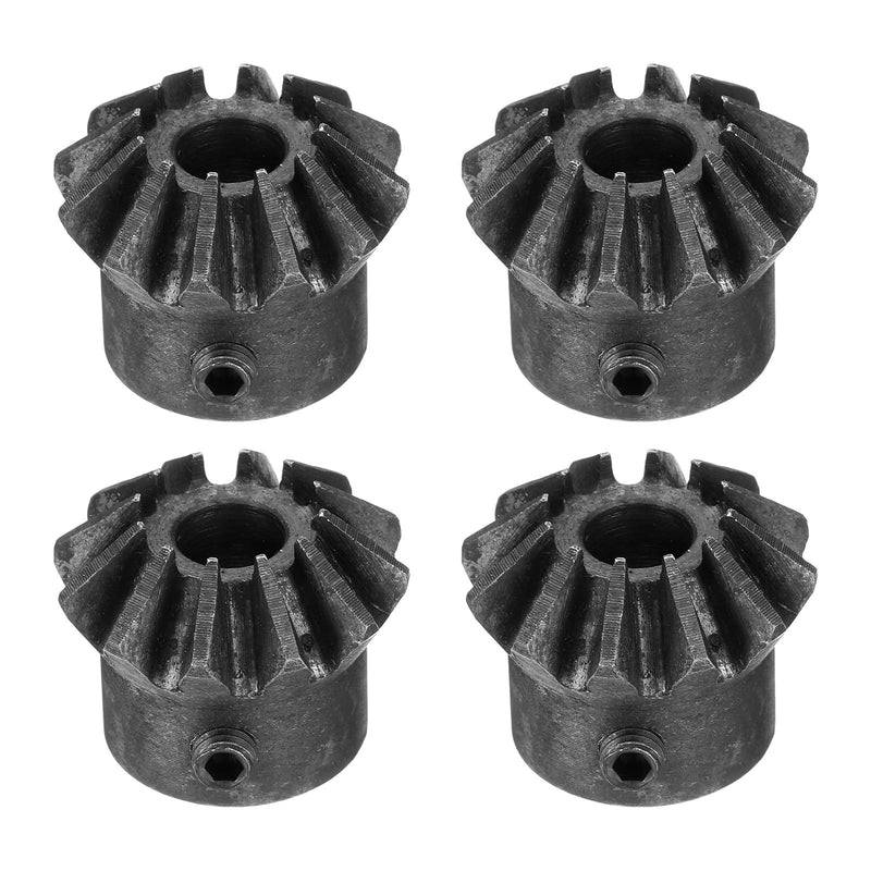 uxcell 4pcs Bevel Gear 2 Module 1:1 Reduction Rate 12T 8mm Hole Dia Bevel Pinion Gear Brass, 90 Degree Steering Gear for Hardware Mechanical Rotation