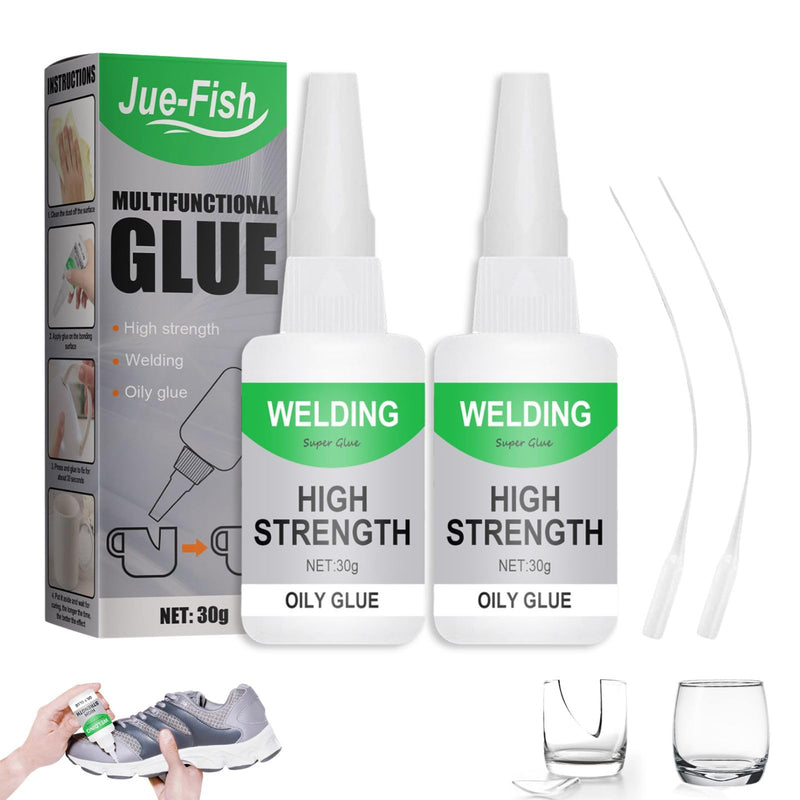 Jue Fish Glue, Welding High-Strength Oily Glue, Jue-Fish Welding High-Strength Oily Glue, Multifunctional Glue, High-Strength Oil-Based Welding Adhesive, for Plastic, Metal, Ceramics, Wood Etc (2PCS) 2PCS