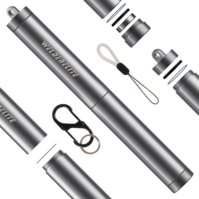 Gray TIG Tungsten Holder-Handy Protective Storage Tube for WC20 Welding Tungsten Electrodes Gray