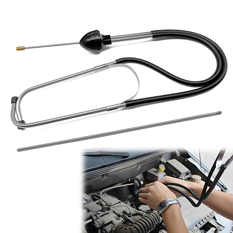 Pleoos Engine Stethoscope Set, Mechanic's Stethoscope Automotive Engine Diagnostic Sensitive Hearing Tool Hearing Tool for Cars, Motorcycles and Trucks