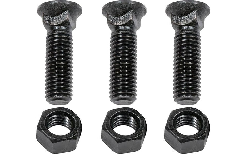 (3 Pack) Blades Cutting Edge Plow Bolts & Nuts 5/8"-11 x 2-1/4" Snow Plow Blade Grader Blade Loader Blade for Snow Plow Construction Machinery Black