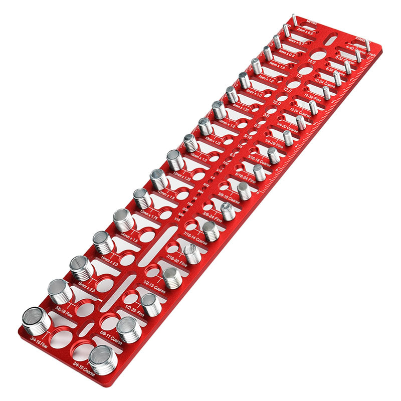 Nut and Bolt Thread Checker - 36 Thread Checker Standard and Metric Bolt and Nut Identifier Gauge 20 Standard & 16 Metric 19 Drill Gauges Thread Gauge Screw Size and Thread Gauge Inch & Metric 36 Nut and Bolt Thread Checker