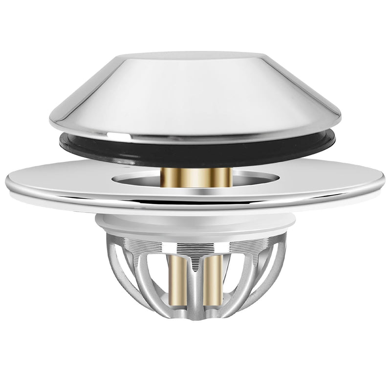 Bathtub Drain Stopper,Pop Up Tub Stopper Bottom with Drain Hair Catcher,Bathtub Plug and Cover with Strainer,Universal for 1.45 to 1.8in Drain Hole,Replaces Lift & Turn, Tip-Toe or Trip Lever 2.75 x 2.75 x 0.9 inches - NewNest Australia
