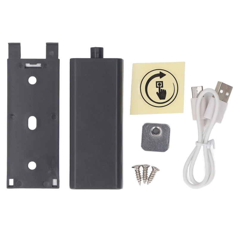 AUNMAS Magnetic Push Latch Automatic Cabinet Door Opener with Adjustable Design Effortless Push to Open Mechanism Secure Magnetic Closure for Drawers Wardrobes Kitchens (Black Gray) Black Gray