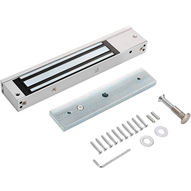 Electric Magnetic Lock 280KG 600LBS Holding Force Electromagnet Lock 12V Fail Safe NC Mode Single Door for Access Control System 280KG/600LBS