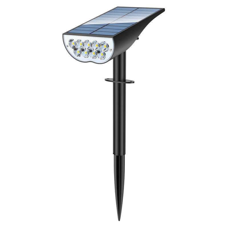 Solar Spot Lights Outdoor, Solar Lights Outdoor Waterproof IP65, 3 Brightness Modes Dusk to Dawn Landscape Spotlights for Yard Garden Pathway Tree Decoration, Cool White, 1 Pack