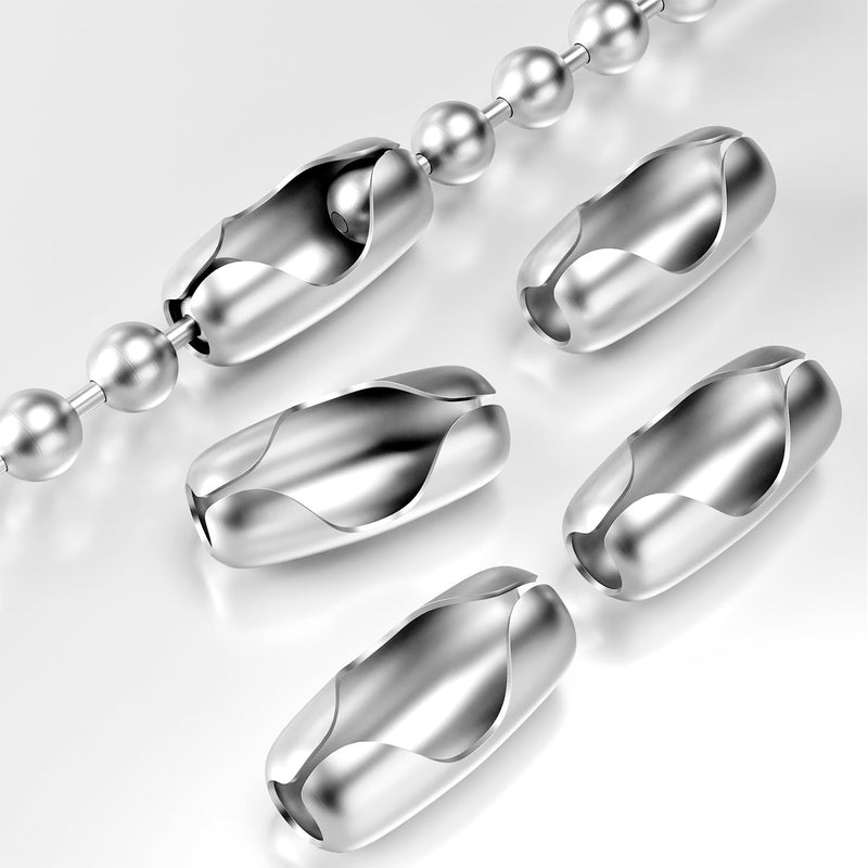 30PCS Beaded Chain Connector, Stainless Steel 4.5mm #10 Ball Chain Cord Connector Clips 30