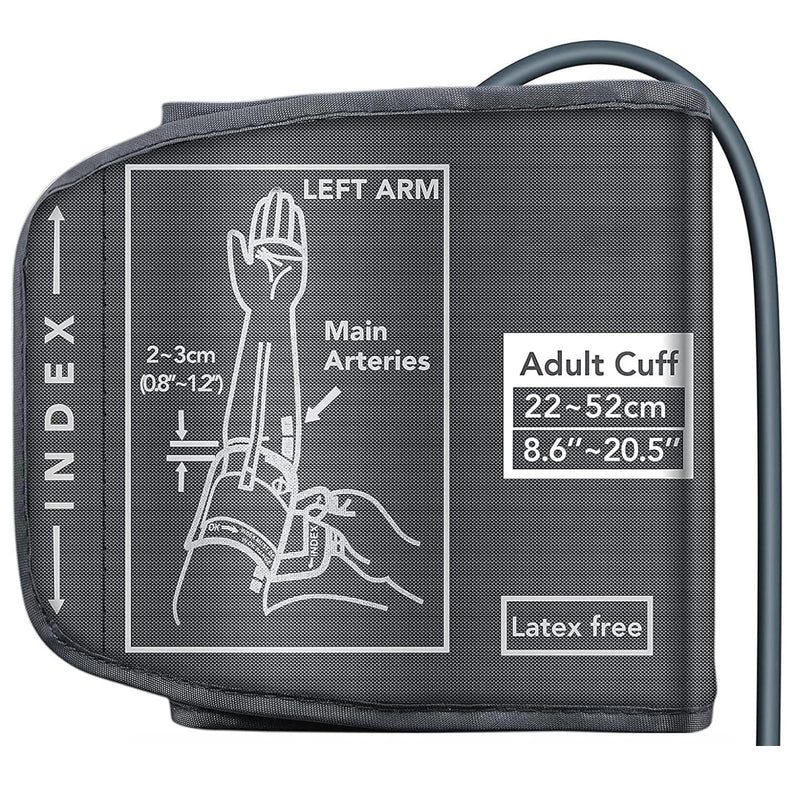 Replacement Extra Large Cuff for Omron BP Monitors 22-52CM Big Arm - Adjustable XL Blood Pressure Cuff, Includes 4 Universal Interface, Blood Pressure Monitors Large Cuff Compatible