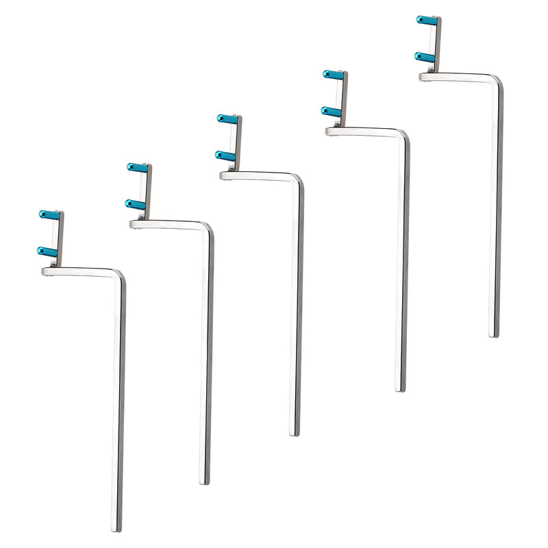 PER4MANCE Dental Anterior Indicator Arms (Pack of 5): Dental X-Ray Sensor Holder BAI Style Blue Color-Coded, Autoclavable