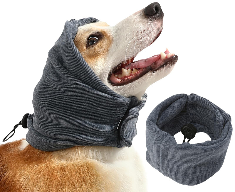 Dog Head Ear Warp Relief Ear Muffs Noise Protection L-Head Circle(17.7"~23.6") Dark Grey