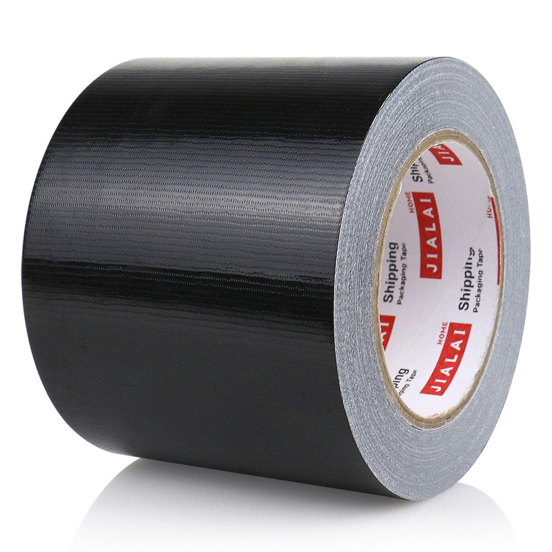 Wide Duct Tape, Industrial Grade 30Yards (90 ft) 4 Inch Black Tape, 9 Mil Heavy-Duty, Waterproof, Strong, Flexible, No Residue, for Crafts & Home Improvement (Black, 4'' x 90ft)