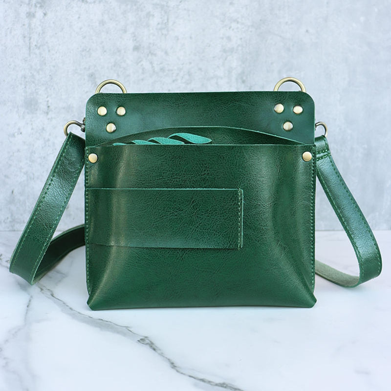 Scissor Holder, Hair Tool Bag Built in 7 Scissor Positions Shear Holder Hairstylist Essentials with Waist Shoulder Belt for Hairstylist Groomer Makeup Artists Comb Clip (Green) GREEN