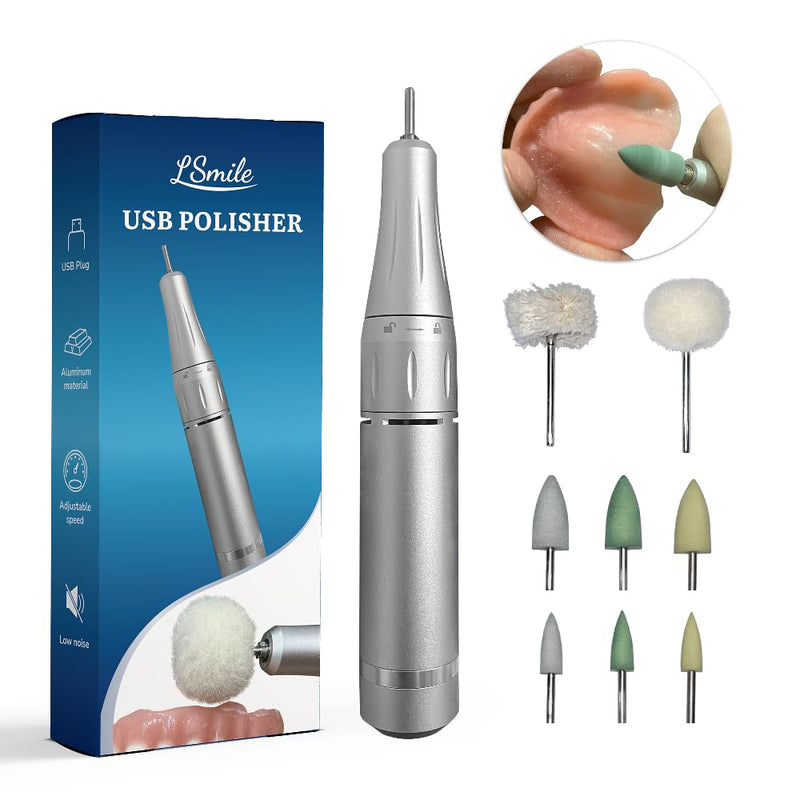 USB Polishing Machine, Edge Correction and Polishing After Repair, Cleaner, Kit with 9 Polishing Heads.