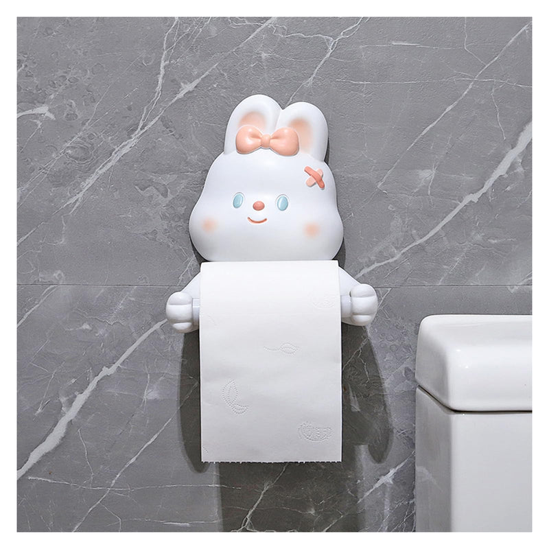 Cute Toilet Paper Holder Wall Mount, Funny Animals Toilet Paper Roll Holder, Toilet Paper Roll Dispenser for Kitchen Bathroom (Rabbit) Rabbit