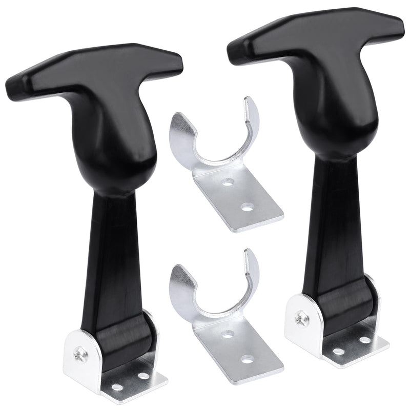 Rubber Bonnet Latch Flexible,T-Handle hasp Rubber Flexible with Brackets for Tool Box Vehicle Engine Bonnet Latch Rubber Hood Latch - NewNest Australia