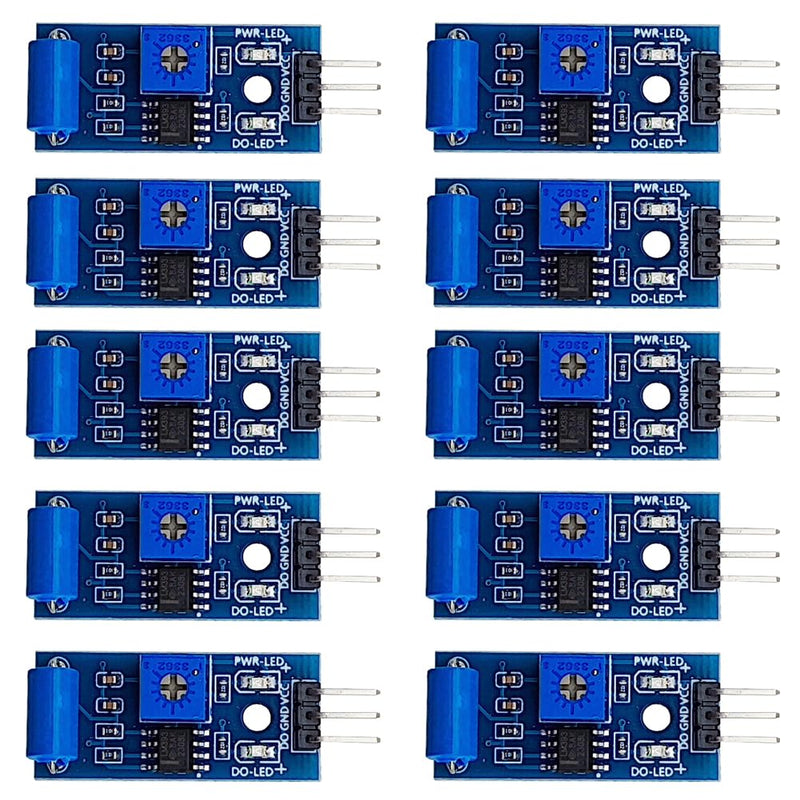 SW-420 Normally Close Vibration Sensor Vibration Switch Alarm Module Compatible Arduino (10 Pack)