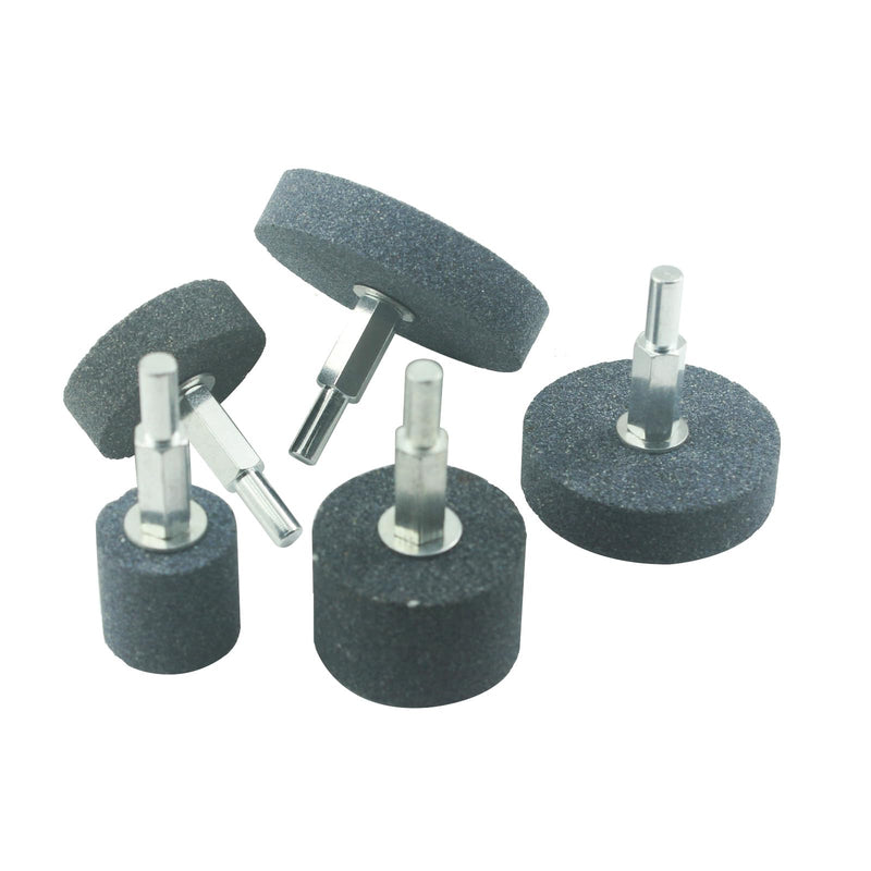 𝐉𝐔𝐍𝐋𝐈𝐗𝐍 25/38/40/50/60 mm 5 Pcs Multiple Shapes Mounted Grinding Stone Sharpening Kits with 1/4-Inch Shank