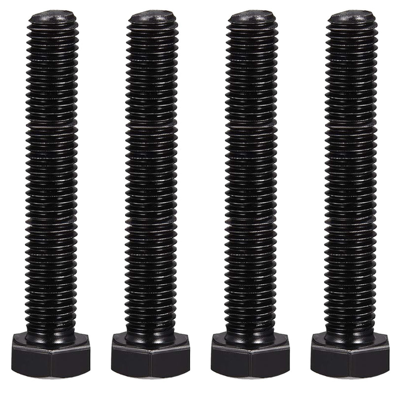 M10 x 150mm Hex Bolts, Long Screws, M10-1.5 x 6 Long 4pcs Carbon Steel Grade 8.8, Black Oxide Finish, Full Thread, Hexagon Head Bolts Right Hand External Hex Drive 4pcs M10