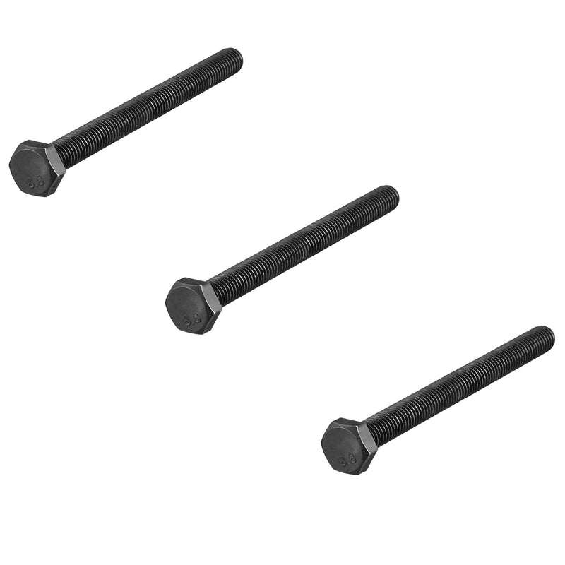 M8 Hex Bolts M8x150mm Hex Head Bolts Carbon Steel Black Oxide M8-1.25 Hex Bolt Fully Threaded 8.8 Grade Hex Tap Bolts Metric Hexagon Head Screw Machine Bolts Right Hand External Hex Drive 3Pcs 3pcs M8