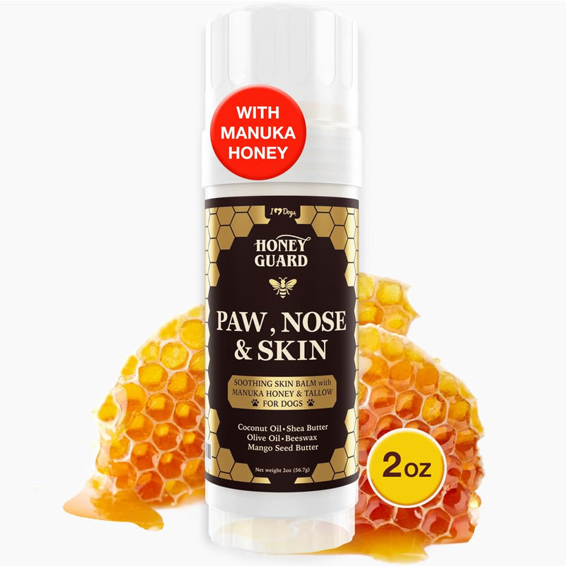 iHeartDogs Honey Guard Paw, Nose & Skin Dog Healing Balm - Manuka Honey, Tallow, Shea Butter & Mango Seed Oil - 2oz - PawsPlanet Australia