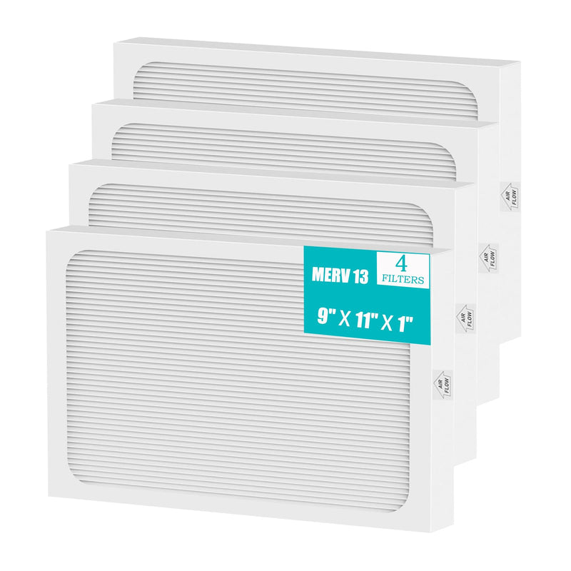9 × 11 × 1 MERV 13 Replacement Dehumidifier Filter Compatible with Santa Fe Compact70, Ultra70, Element, Compact2, UA 65H dehumidifier Models (4Pack)